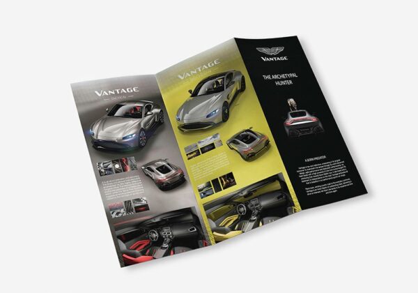 Printed brochures arranged on a table