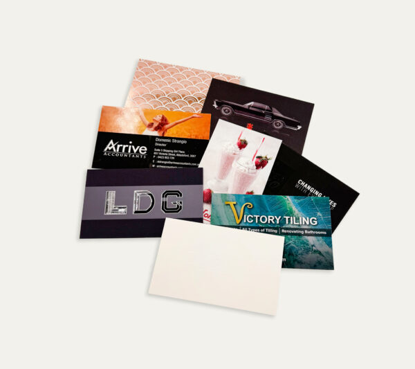 Specialty business cards with premium finishes